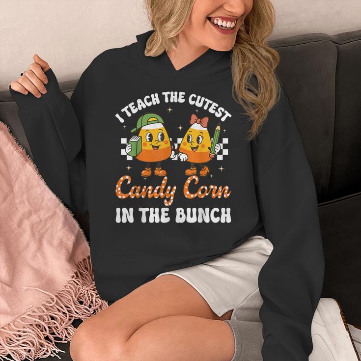 Halloween Teacher Cutest Candy Corn Groovy Spooky Teachers Women's Hoodie, Groovy Teacher Gifts, funny design Halloween Teacher Cutest Candy Corn Groovy Spooky Teachers Women's Hoodie, Groovy Teacher Gifts, funny design
