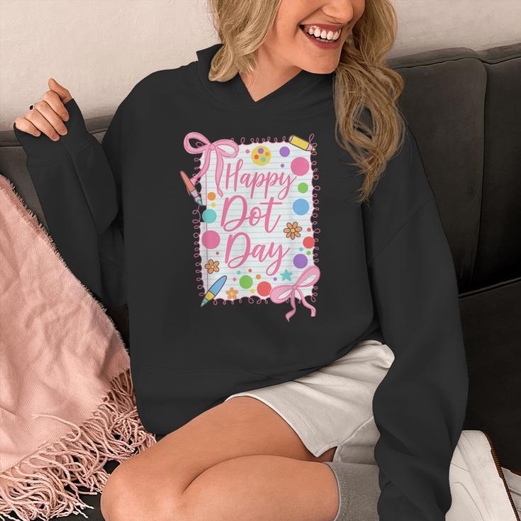 Happy Dot Day Bow Coquette For Teacher Girls Women's Hoodie, funny design Happy Dot Day Bow Coquette For Teacher Girls Women's Hoodie, funny design