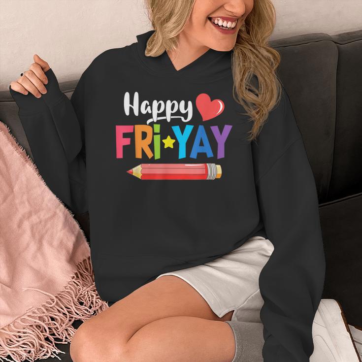 Happy Fri-Yay Friday Lovers Fun Teacher Life Weekend Women's Hoodie, funny design