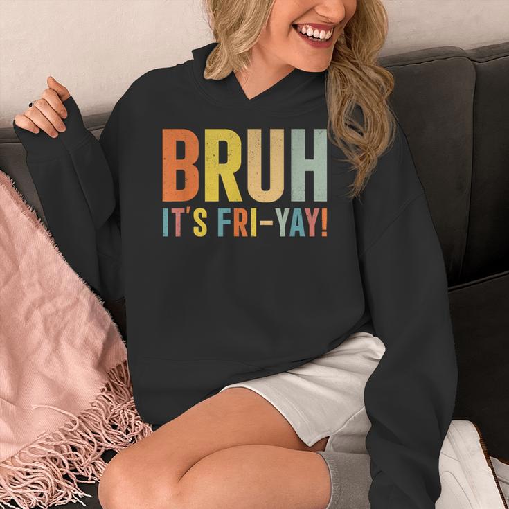 Happy Friyay Teacher Shirt Cute Teacher Fashion Bruh Fri-Yay Women's Hoodie, funny design