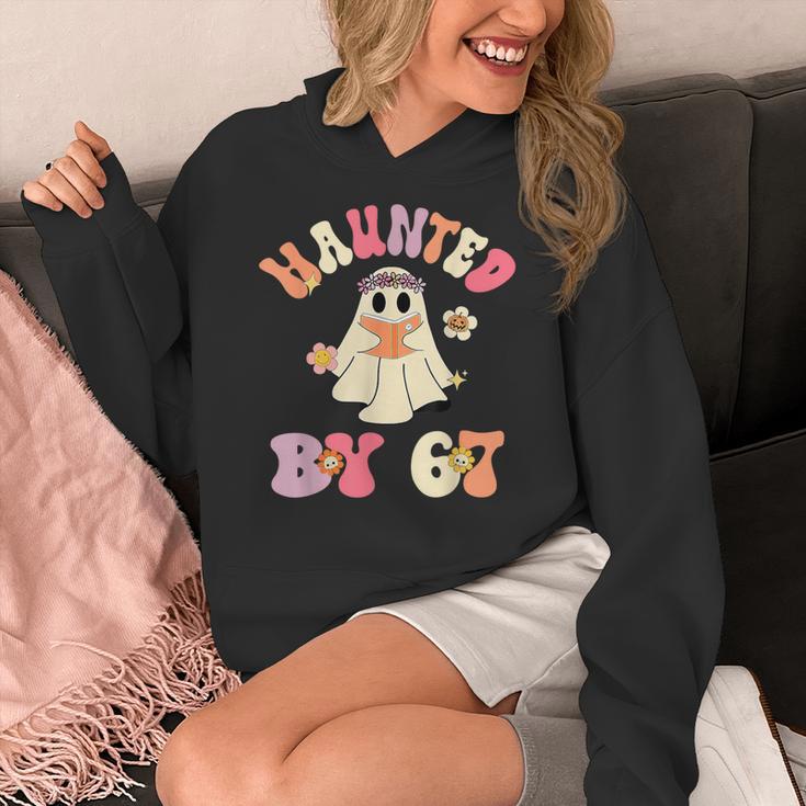 Haunted By 67 Meme Six Seven 6 7 Halloween Teachers Women's Hoodie, funny design