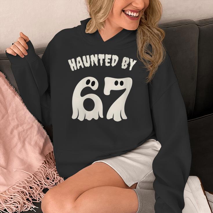 Haunted By 67 Teacher Halloween 6 7 Shirt Women's Hoodie, funny design