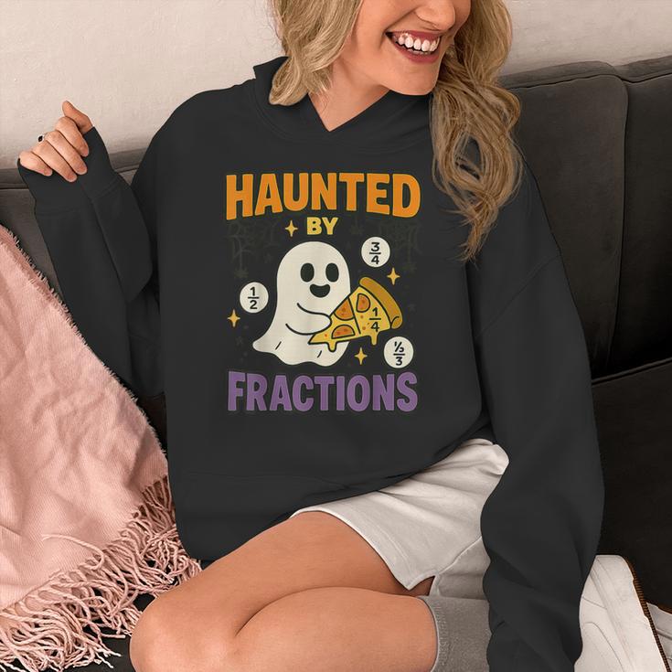 Haunted By Fractions Math Halloween Teacher Women's Hoodie, funny design