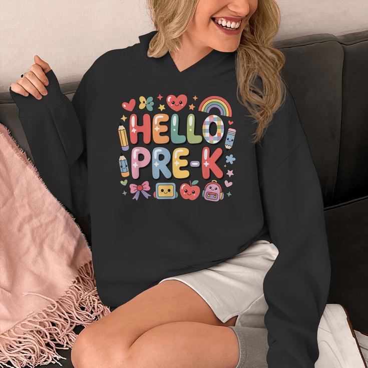 Hello Pre-K Back To School Teacher Student Fun Graphic Tee Women's Hoodie, funny design Hello Pre-K Back To School Teacher Student Fun Graphic Tee Women's Hoodie, funny design