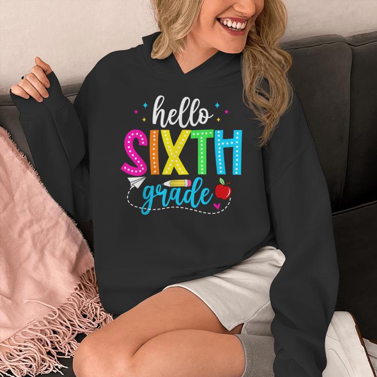 Hello Sixth Grade Cute Back To School 6th Grade Teacher Kids Women's Hoodie, funny design Hello Sixth Grade Cute Back To School 6th Grade Teacher Kids Women's Hoodie, funny design