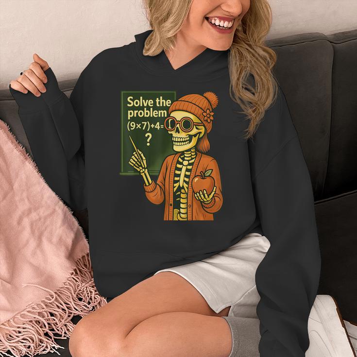 HUGvyn Halloween Skeleton Six Seven 67 Meme PEMDAS Teacher Women's Hoodie, funny design HUGvyn Halloween Skeleton Six Seven 67 Meme PEMDAS Teacher Women's Hoodie, funny design