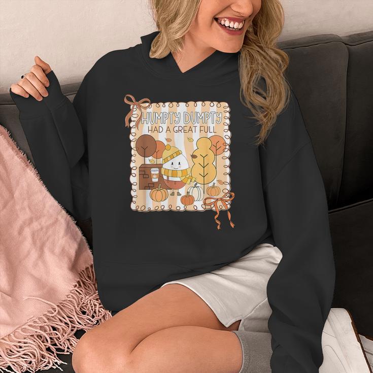 Humpty Dumpty Had A Great Fall Teacher Thanksgiving Autumn Women's Hoodie, funny design