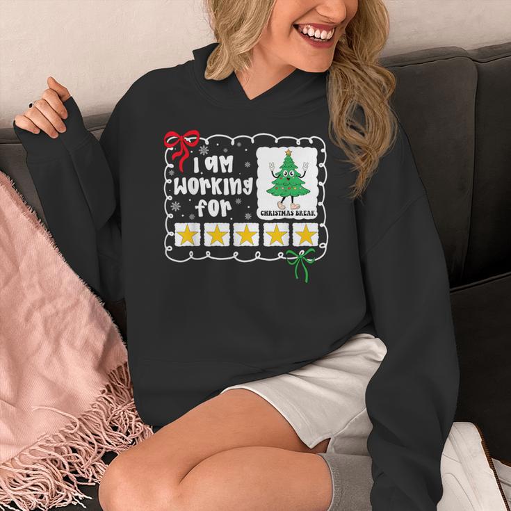 I'm Working For Christmas Break 5 Stars Christmas Teacher Women's Hoodie, funny design I'm Working For Christmas Break 5 Stars Christmas Teacher Women's Hoodie, funny design