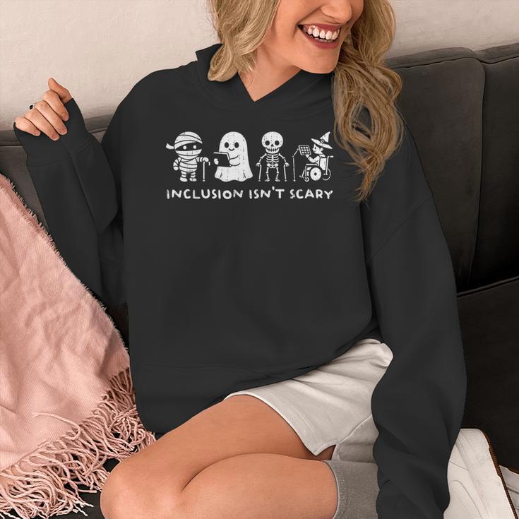 Inclusion Isn't Scary SLP Halloween Ghost Mummy Sped Teacher Women's Hoodie, funny design Inclusion Isn't Scary SLP Halloween Ghost Mummy Sped Teacher Women's Hoodie, funny design