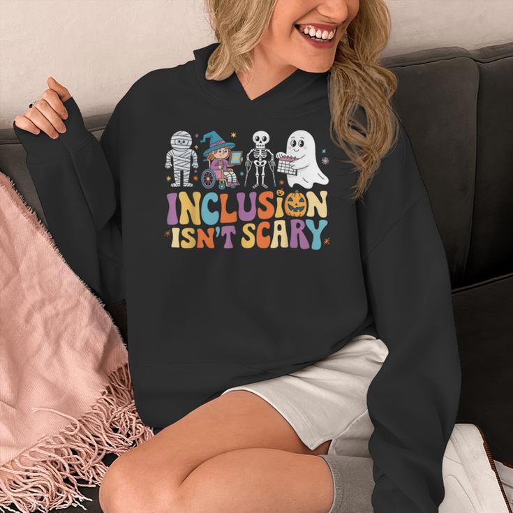 Inclusion Isn't Scary SLP Halloween Sped Teacher Women's Hoodie, funny design Inclusion Isn't Scary SLP Halloween Sped Teacher Women's Hoodie, funny design