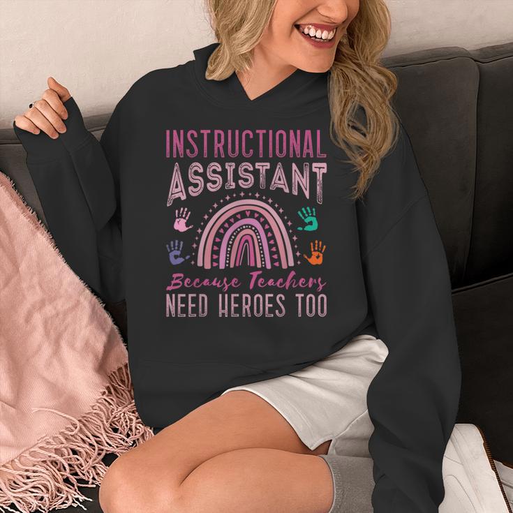 Instructional Assistant Because Teacher Need Hero Learning Women's Hoodie, funny design
