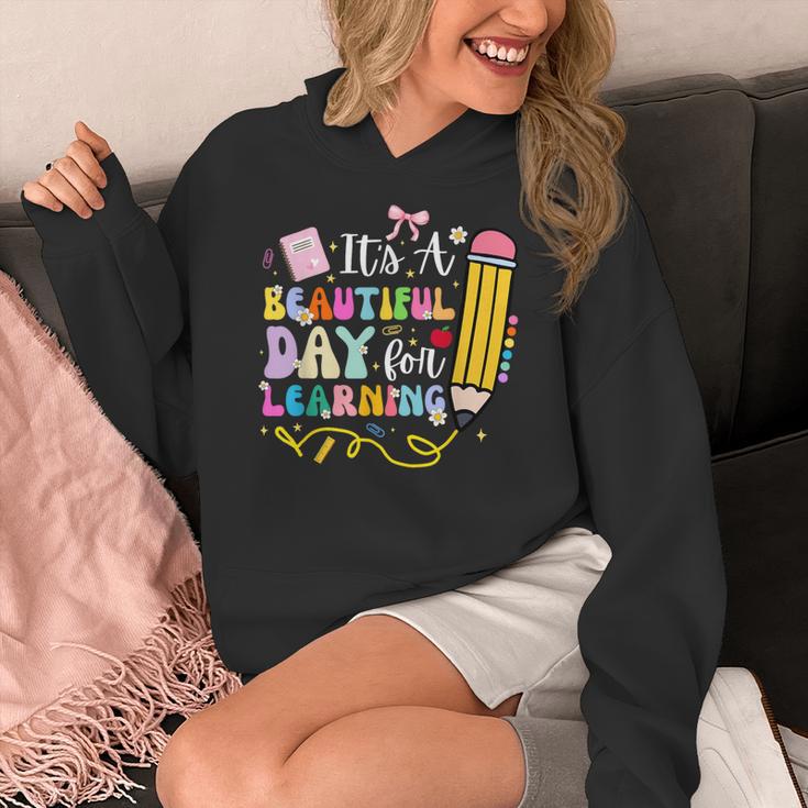 It's Beautiful Day For Learning Teacher Students Girls Boys Women's Hoodie, funny design