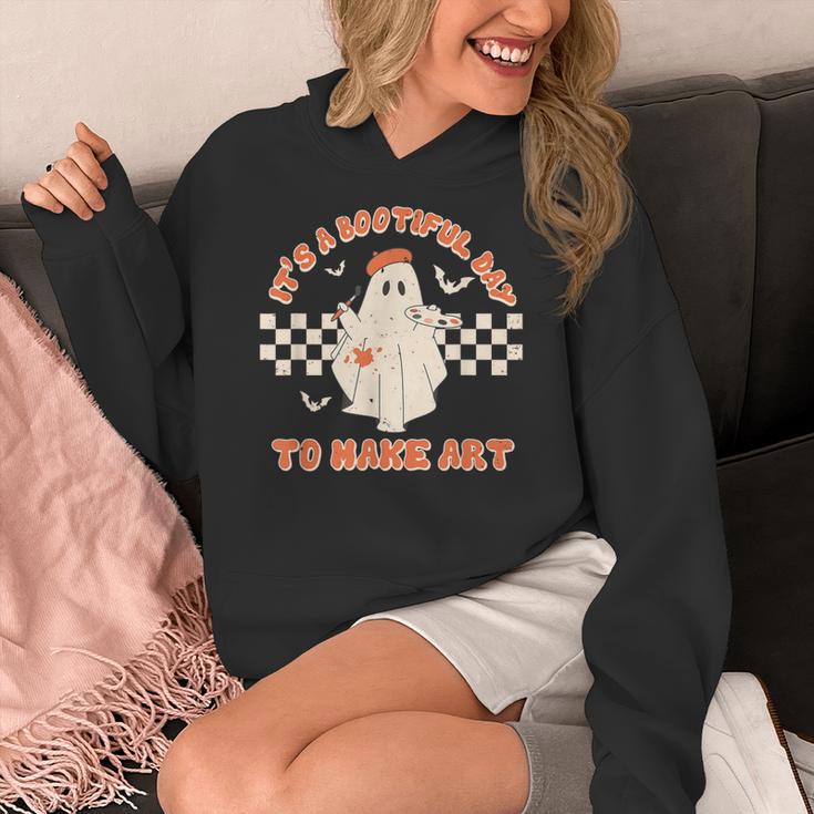 It's A Bootiful Day To Make Art Halloween Art Teacher Women's Hoodie, funny design It's A Bootiful Day To Make Art Halloween Art Teacher Women's Hoodie, funny design