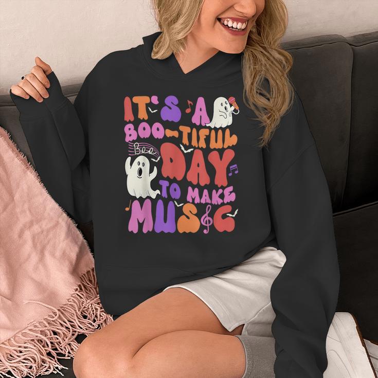 It's a Bootiful Day To Make Music Halloween Music Teacher Women's Hoodie, funny design