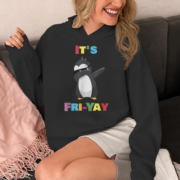 It's Fri-Yay Dabbing Penguin Friday Weekend Teacher Student Women's Hoodie, funny design It's Fri-Yay Dabbing Penguin Friday Weekend Teacher Student Women's Hoodie, funny design