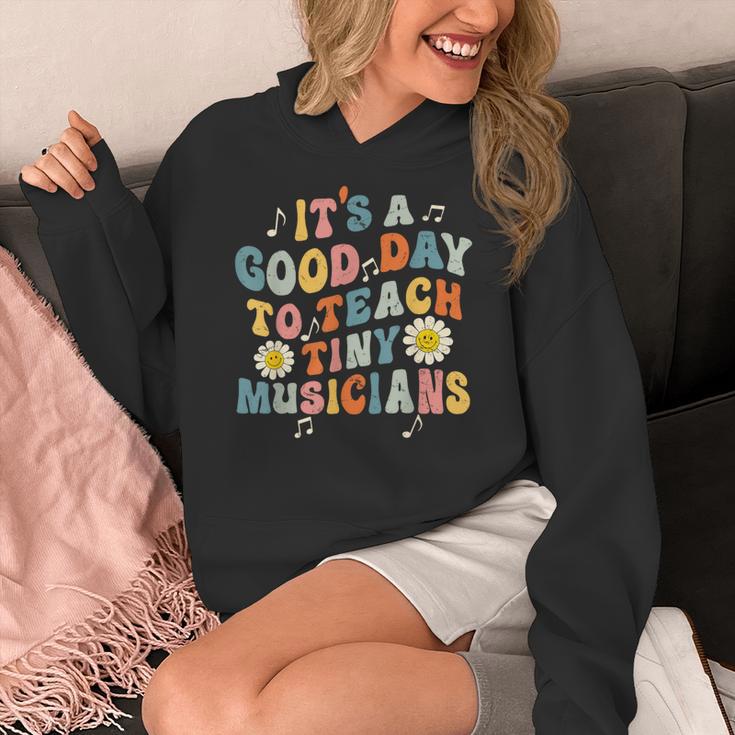 Its A Good Day To Teach Tiny Musicians Music Teacher Flower Women's Hoodie, funny design