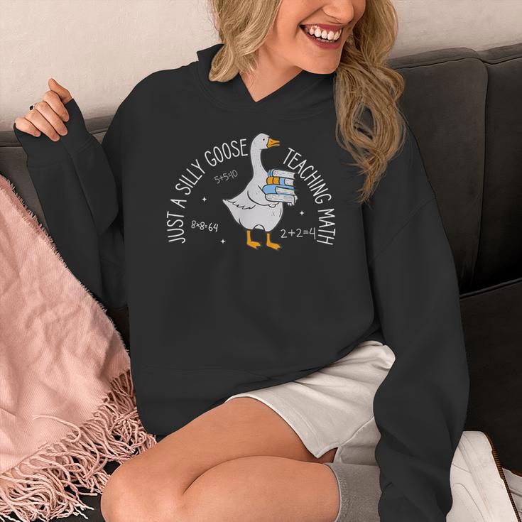 Just A Silly Goose Teaching Math Teacher Back To School Women's Hoodie, funny design Just A Silly Goose Teaching Math Teacher Back To School Women's Hoodie, funny design