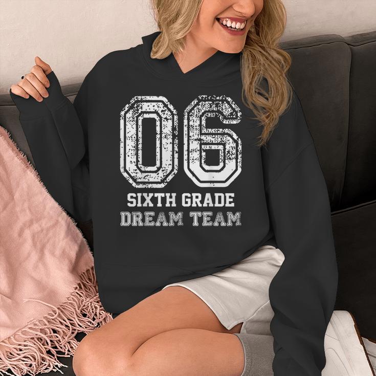 Kids Hello Sixth Back To School 6th Grade Dream Team Teacher Women's Hoodie, funny design Kids Hello Sixth Back To School 6th Grade Dream Team Teacher Women's Hoodie, funny design