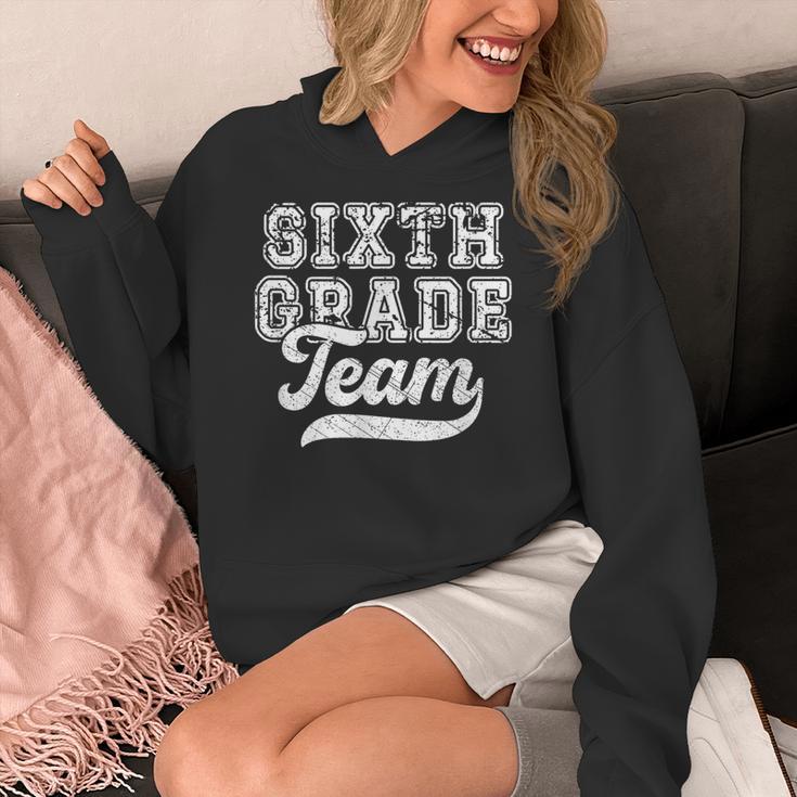 Kids Teacher Sixth Grade Retro Back To School Team 6th Grade Women's Hoodie, funny design Kids Teacher Sixth Grade Retro Back To School Team 6th Grade Women's Hoodie, funny design