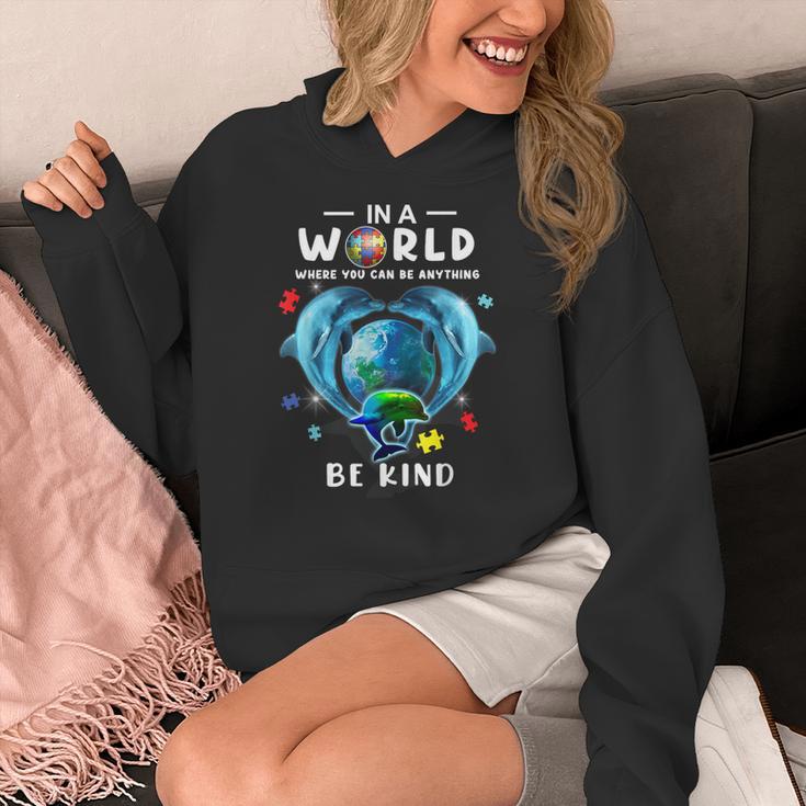 Be Kind Dolphin Autism Awareness Back To School Teacher Men Women Kids Women's Hoodie, funny design Be Kind Dolphin Autism Awareness Back To School Teacher Men Women Kids Women's Hoodie, funny design