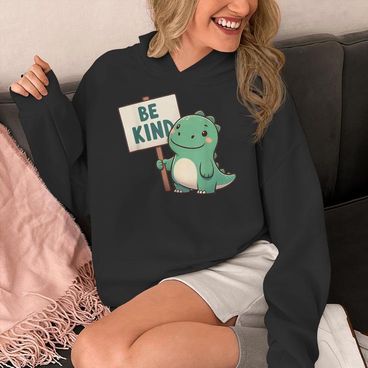 Be Kind Teacher Anti-Bullying Dino Kindness Women Men Boys Women's Hoodie, funny design