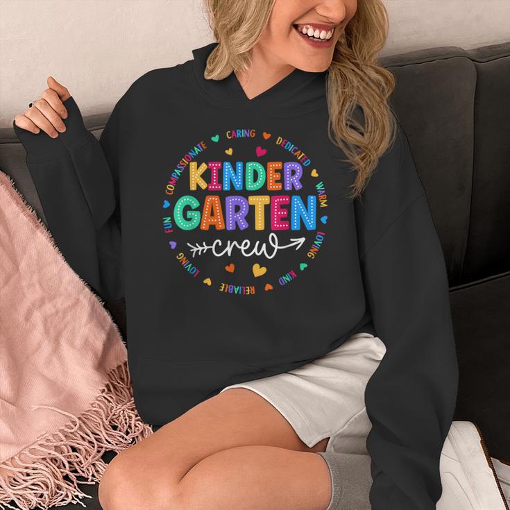 Kindergarten Crew Back To School Kindergarten Teacher Kids Women's Hoodie, funny design