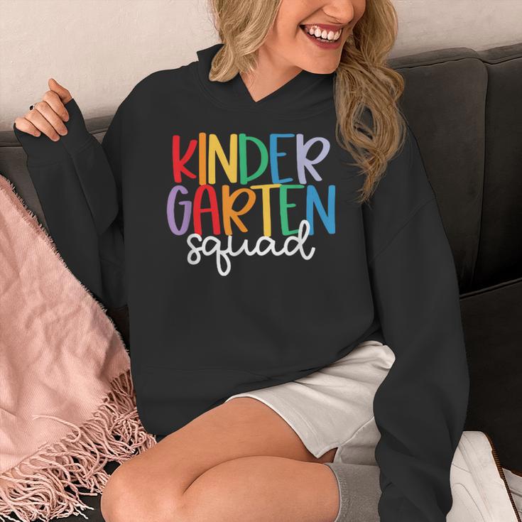 Kindergarten Squad Team Crew Teacher Back To School Women's Hoodie, funny design Kindergarten Squad Team Crew Teacher Back To School Women's Hoodie, funny design