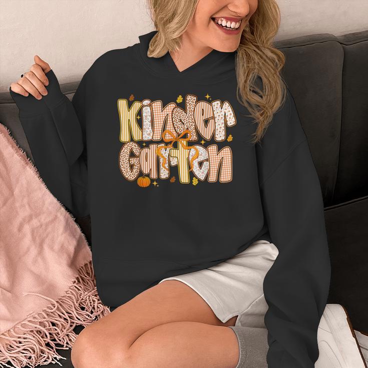Kindergarten Teacher Fall Pumpkin Autumn Cute Women's Hoodie, funny design Kindergarten Teacher Fall Pumpkin Autumn Cute Women's Hoodie, funny design