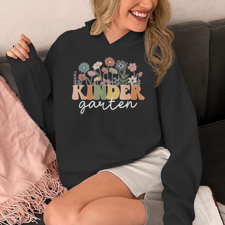 Kindergarten Teacher Wildflower Back To School Floral Outfit Men Women Women's Hoodie, funny design Kindergarten Teacher Wildflower Back To School Floral Outfit Men Women Women's Hoodie, funny design