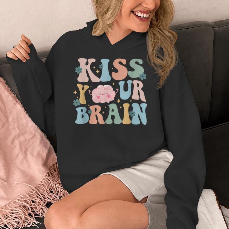 Kiss Your Brain Teacher Inspire Educate Groovy Retro Vintage Women's Hoodie, Groovy Teacher Gifts, funny design Kiss Your Brain Teacher Inspire Educate Groovy Retro Vintage Women's Hoodie, Groovy Teacher Gifts, funny design