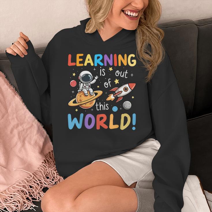 Learning Is Out Of This World Space Back To School Teacher Women's Hoodie, funny design Learning Is Out Of This World Space Back To School Teacher Women's Hoodie, funny design