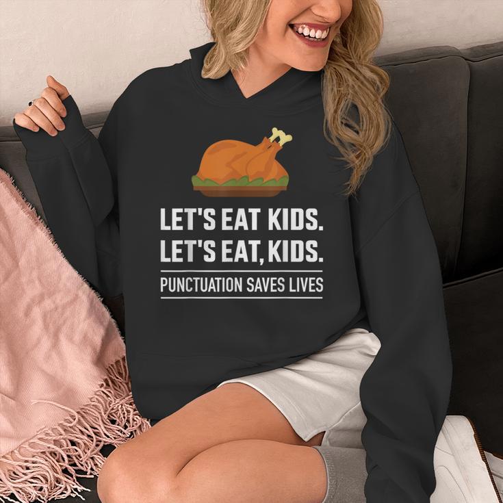 Let's Eat Kids Grammar For Thanksgiving Teacher Women's Hoodie, funny design Let's Eat Kids Grammar For Thanksgiving Teacher Women's Hoodie, funny design