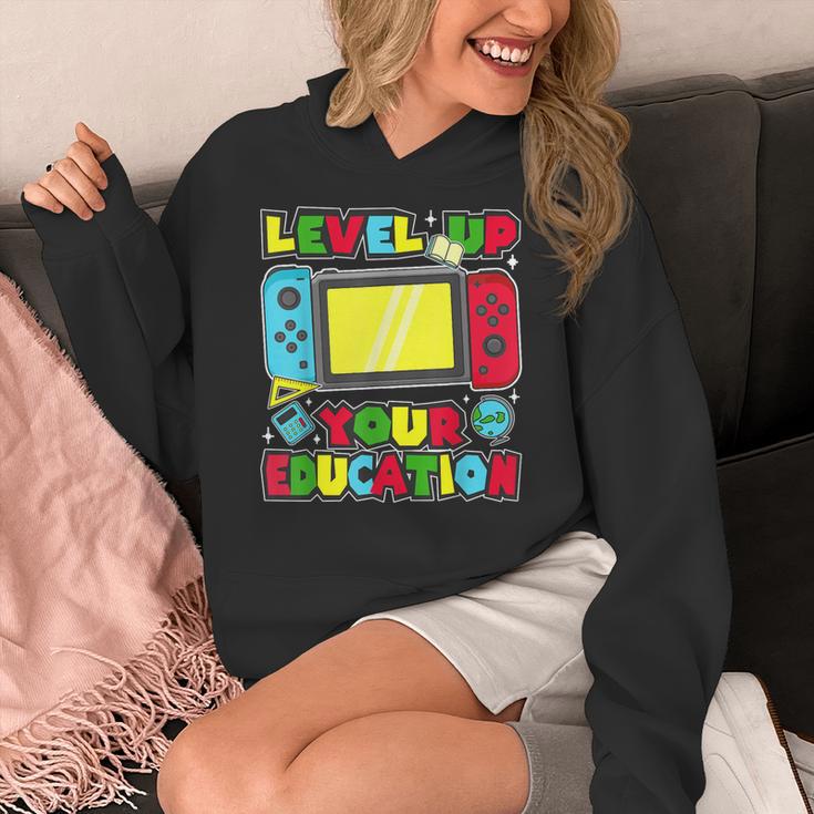 Level Up Your Education Gaming Inspired Teacher Gamers Women's Hoodie, funny design Level Up Your Education Gaming Inspired Teacher Gamers Women's Hoodie, funny design