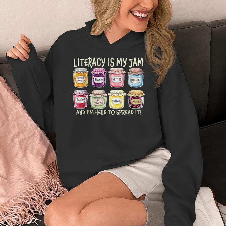 Literacy Is My Jam And I'm Here To Spread Literacy Teacher Women's Hoodie, funny design Literacy Is My Jam And I'm Here To Spread Literacy Teacher Women's Hoodie, funny design