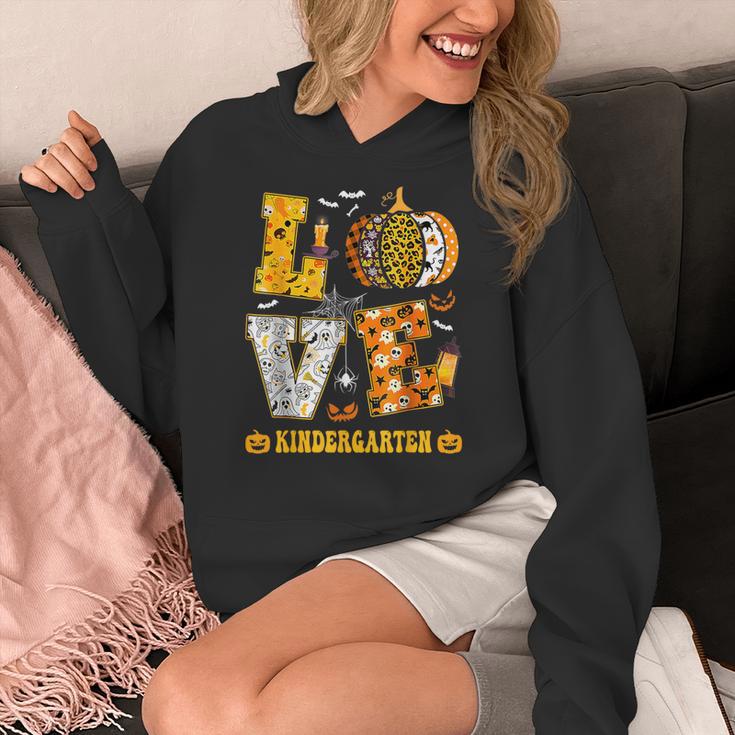 LOVE Kindergarten Pumpkin Teacher Student Halloween Costume Women's Hoodie, funny design LOVE Kindergarten Pumpkin Teacher Student Halloween Costume Women's Hoodie, funny design
