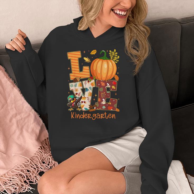 Love Kindergarten Teacher Turkey Thanksgiving Autumn Fall Women's Hoodie, funny design Love Kindergarten Teacher Turkey Thanksgiving Autumn Fall Women's Hoodie, funny design
