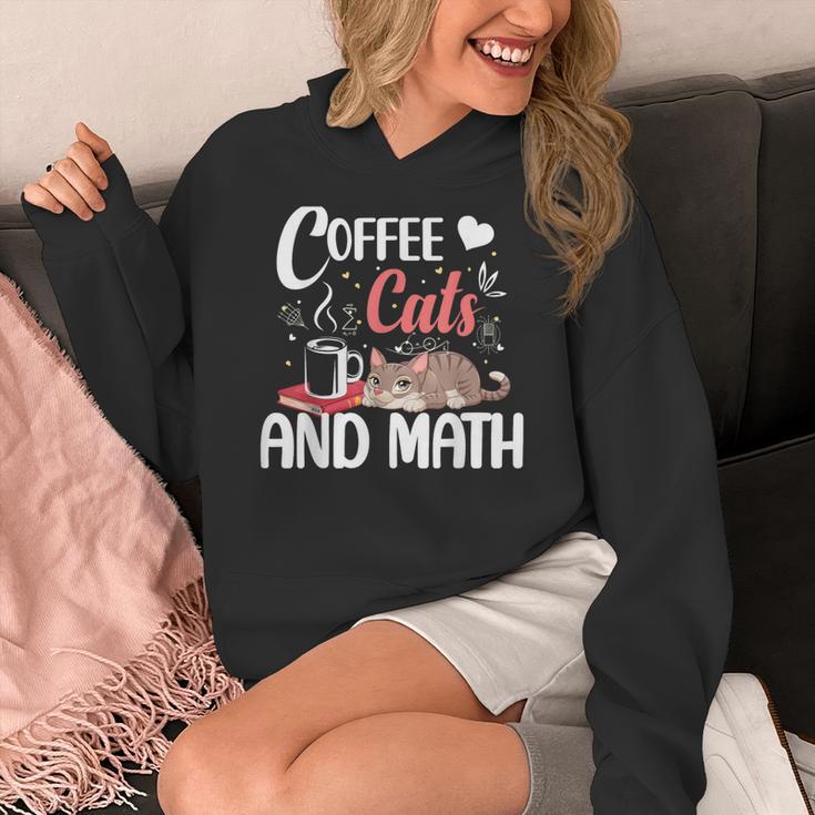 I Love Math Cats And Coffee Heart Mathematics Teacher Women's Hoodie, funny design I Love Math Cats And Coffee Heart Mathematics Teacher Women's Hoodie, funny design