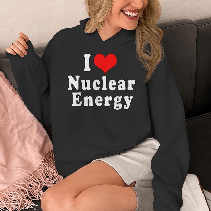 I Love Nuclear Energy School Teacher Women's Hoodie, funny design