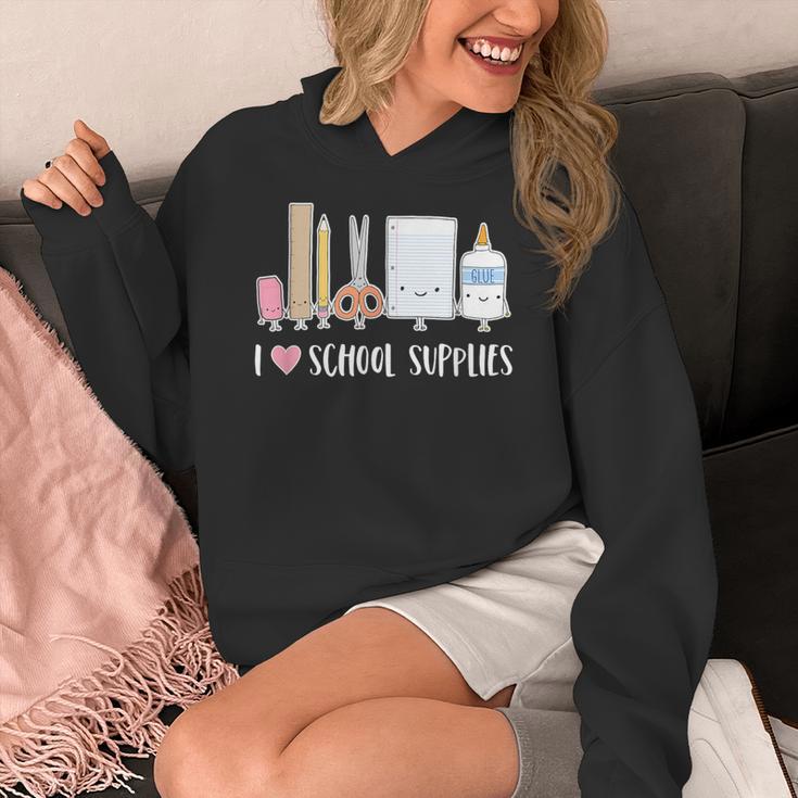 I Love School Supplies Teacher Shirt Women's Hoodie, funny design I Love School Supplies Teacher Shirt Women's Hoodie, funny design