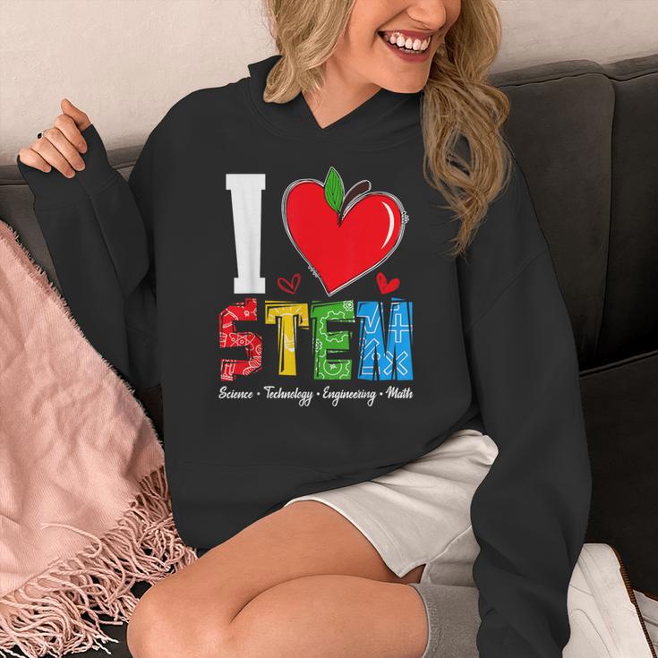 I Love STEM Student Teacher 1st Day Of School Back To School Women's Hoodie, funny design