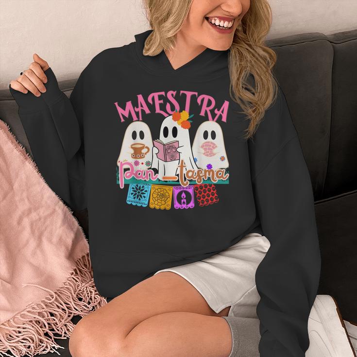 Maestra Pantasmas Conchas Teacher Mexican Halloween Women's Hoodie, funny design Maestra Pantasmas Conchas Teacher Mexican Halloween Women's Hoodie, funny design