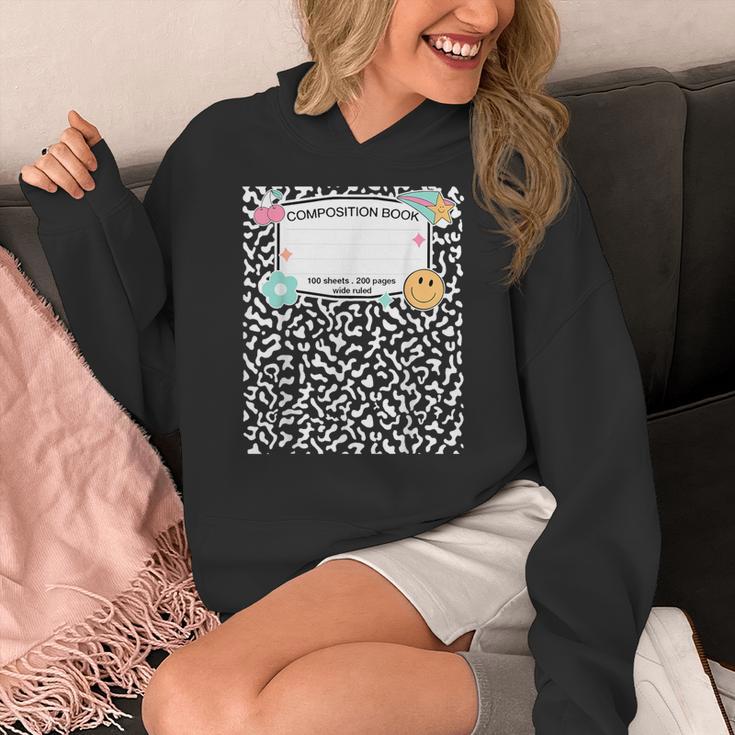 Matching Group Halloween Teacher Composition Book Notebook Women's Hoodie, funny design Matching Group Halloween Teacher Composition Book Notebook Women's Hoodie, funny design