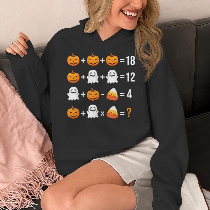 Math Teacher Halloween Equation Pumpkin Ghost Candy Corn Women's Hoodie, funny design Math Teacher Halloween Equation Pumpkin Ghost Candy Corn Women's Hoodie, funny design