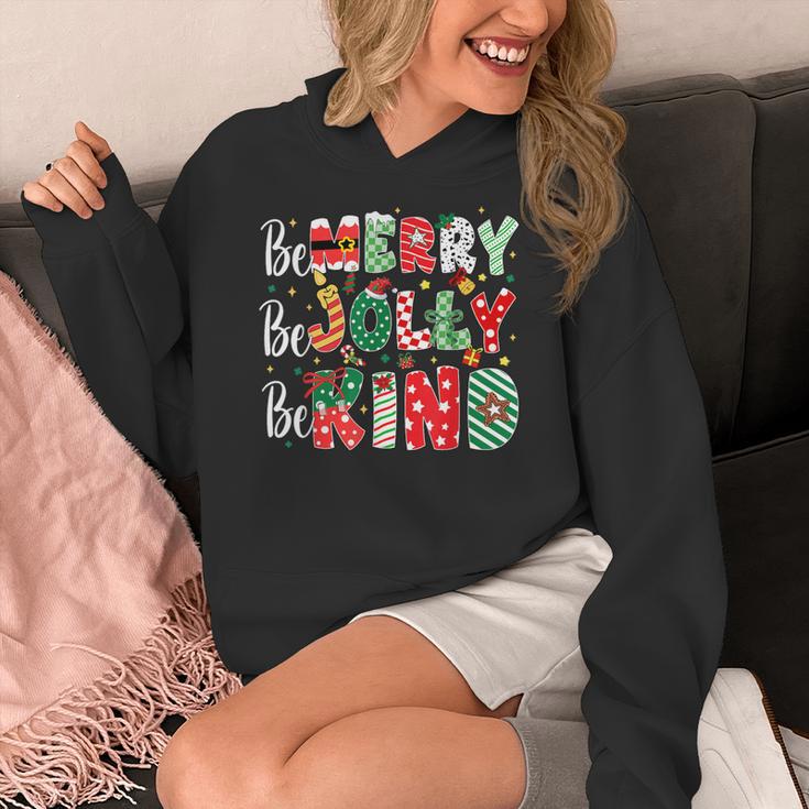 Be Merry Be Jolly Be Kind Merry Christmas Teacher Xmas PJs Women's Hoodie, funny design