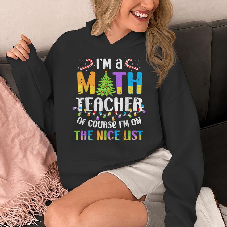 On The Nice List Christmas Math Teacher Women Men Women's Hoodie, funny design On The Nice List Christmas Math Teacher Women Men Women's Hoodie, funny design