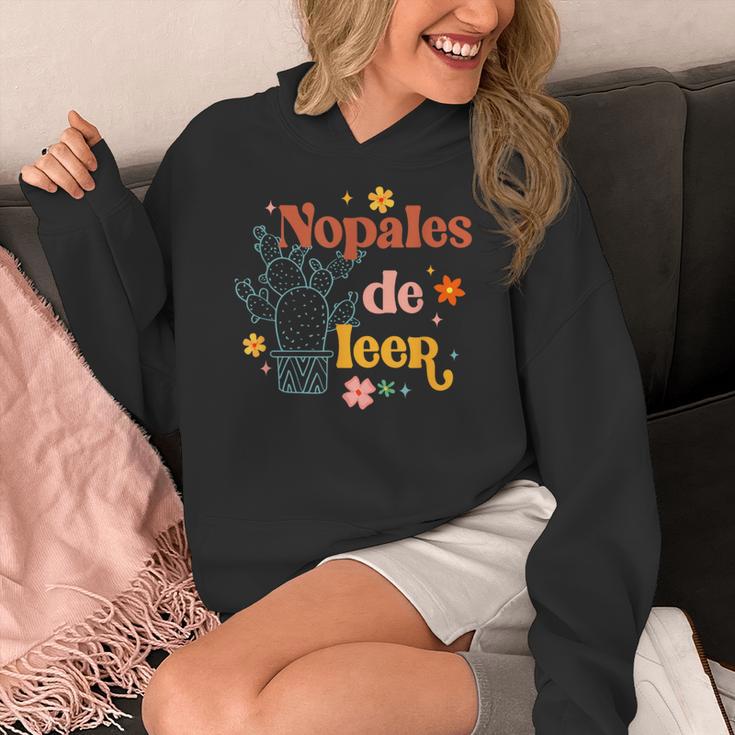 Nopales De Leer Spanish Teacher Maestra Cactus Bilingual Women's Hoodie, funny design Nopales De Leer Spanish Teacher Maestra Cactus Bilingual Women's Hoodie, funny design