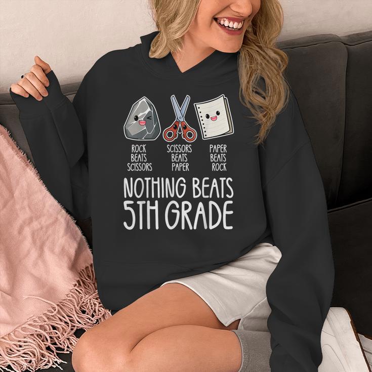 Nothing Beats 5th Grade Back To School Kids Teachers Women's Hoodie, funny design