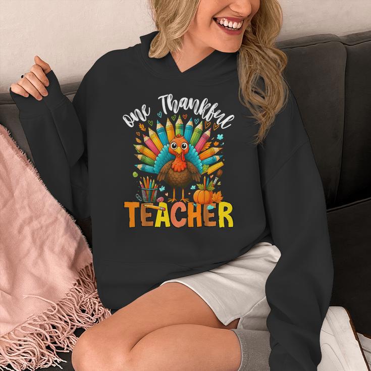 One Thankful Teacher Thanksgiving Turkey Cute Crayon Pencil Women's Hoodie, funny design One Thankful Teacher Thanksgiving Turkey Cute Crayon Pencil Women's Hoodie, funny design