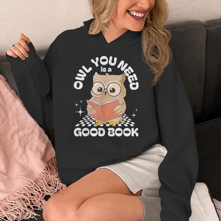 Owl You Need Is A Good Book Teacher Librarian Reading Women's Hoodie, funny design Owl You Need Is A Good Book Teacher Librarian Reading Women's Hoodie, funny design