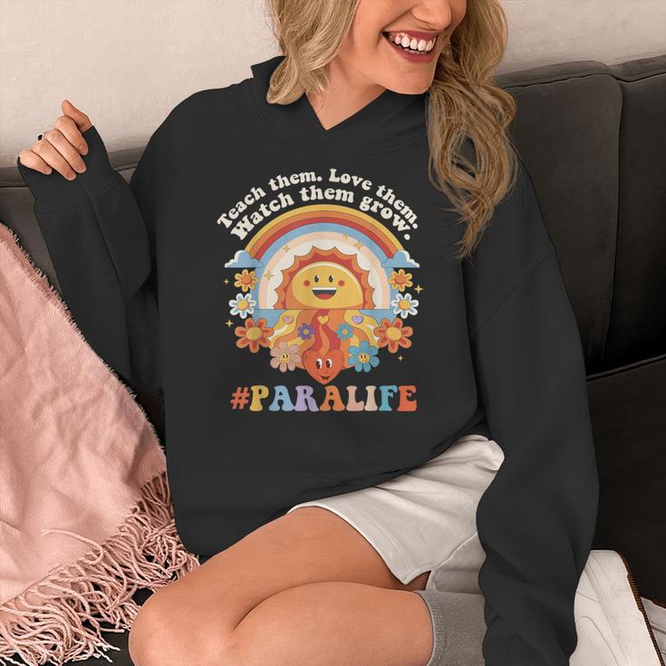 Paraprofessional Para Life Sun Flower Teacher Back To School Women's Hoodie, funny design